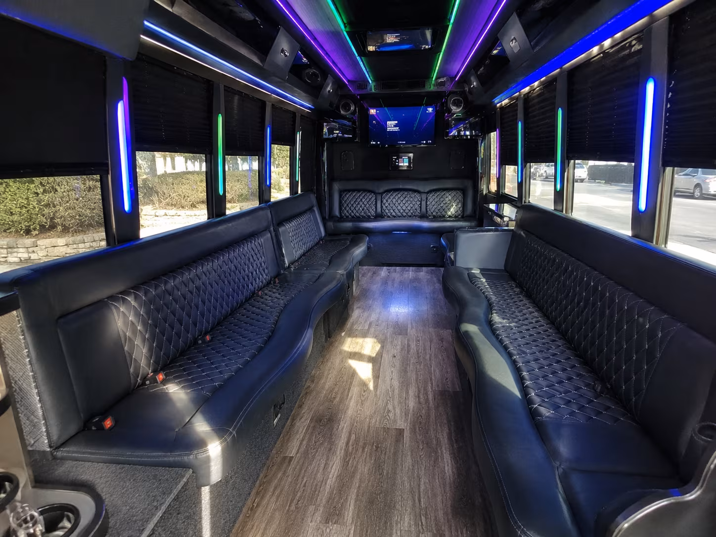 houston 15 passenger party bus interior