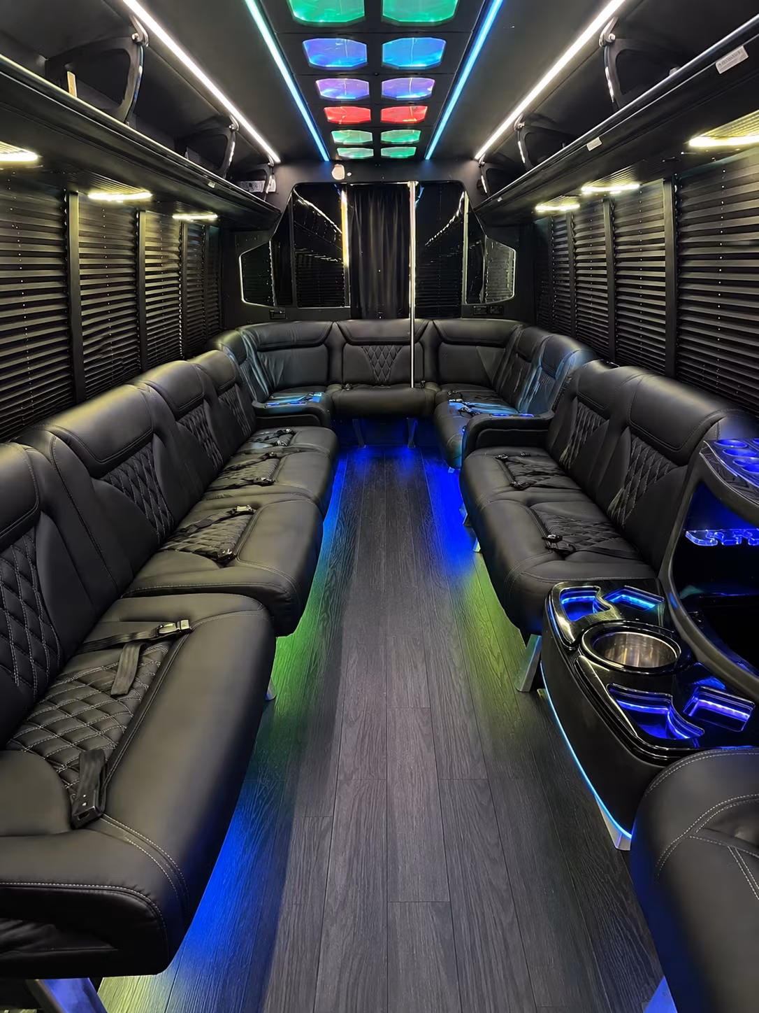 houston 20 passenger party bus interior