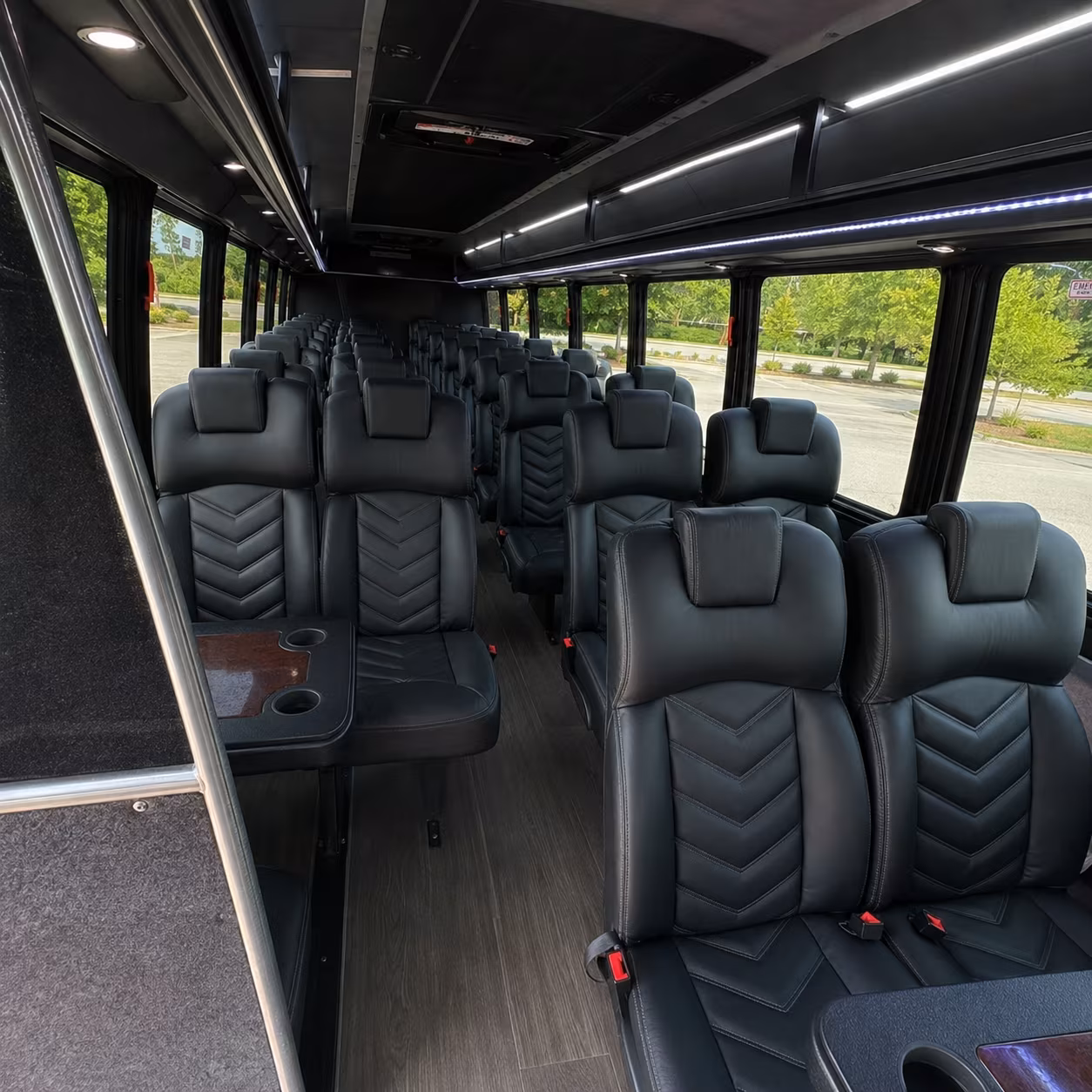 houston 28 passenger minibus interior