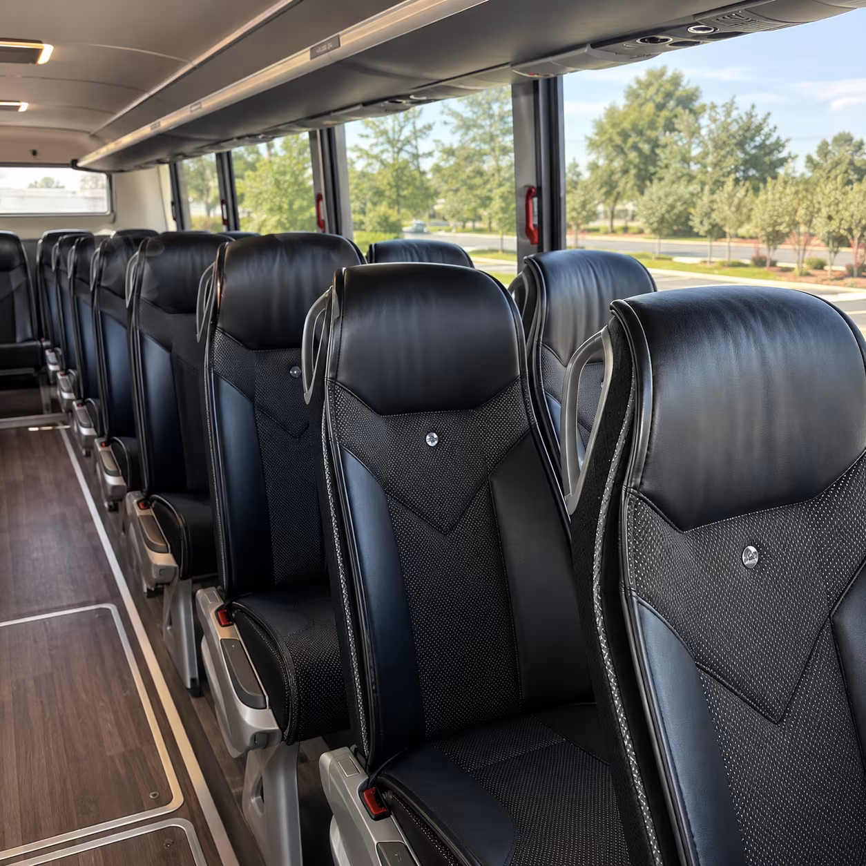 houston 45 passenger charter bus interior