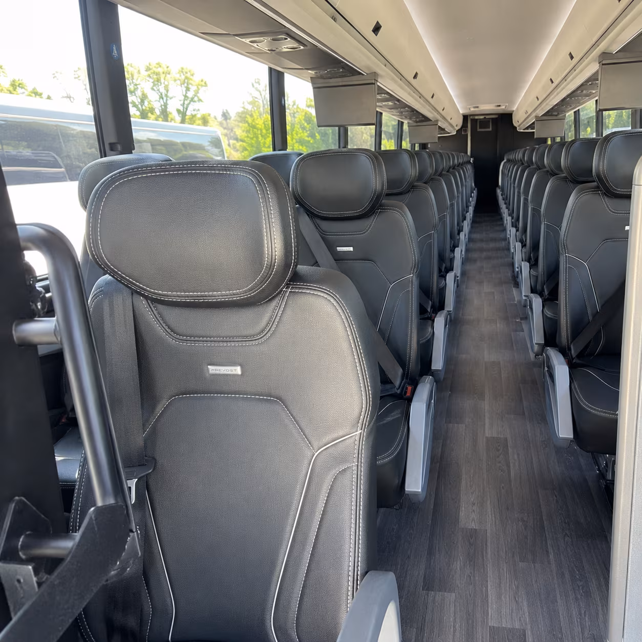 houston 47 passenger charter bus interior