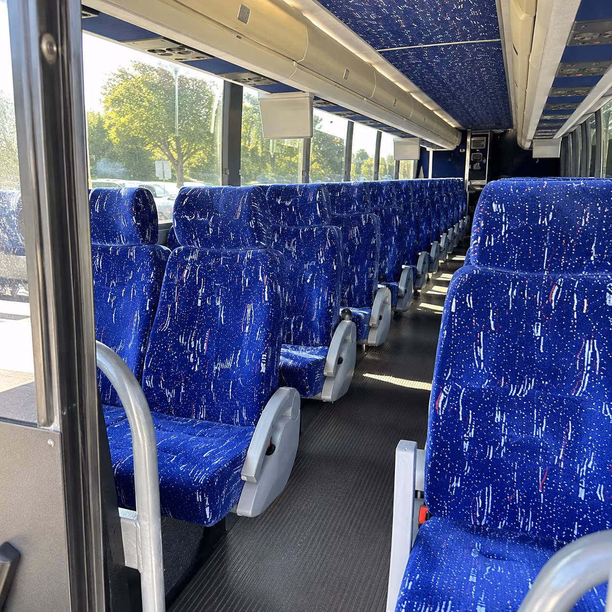houston 50 passenger charter bus inside