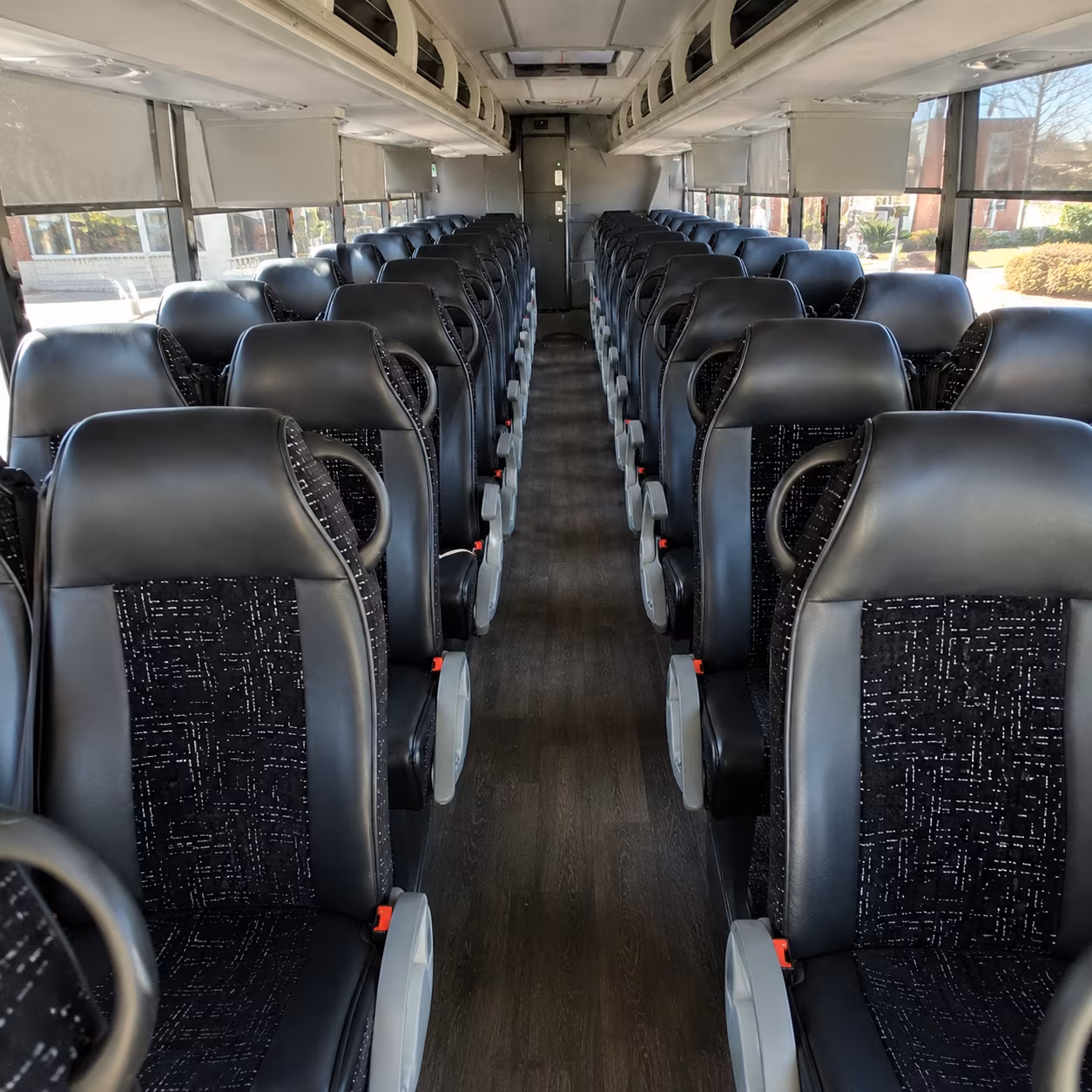 houston 54 passenger charter bus inside