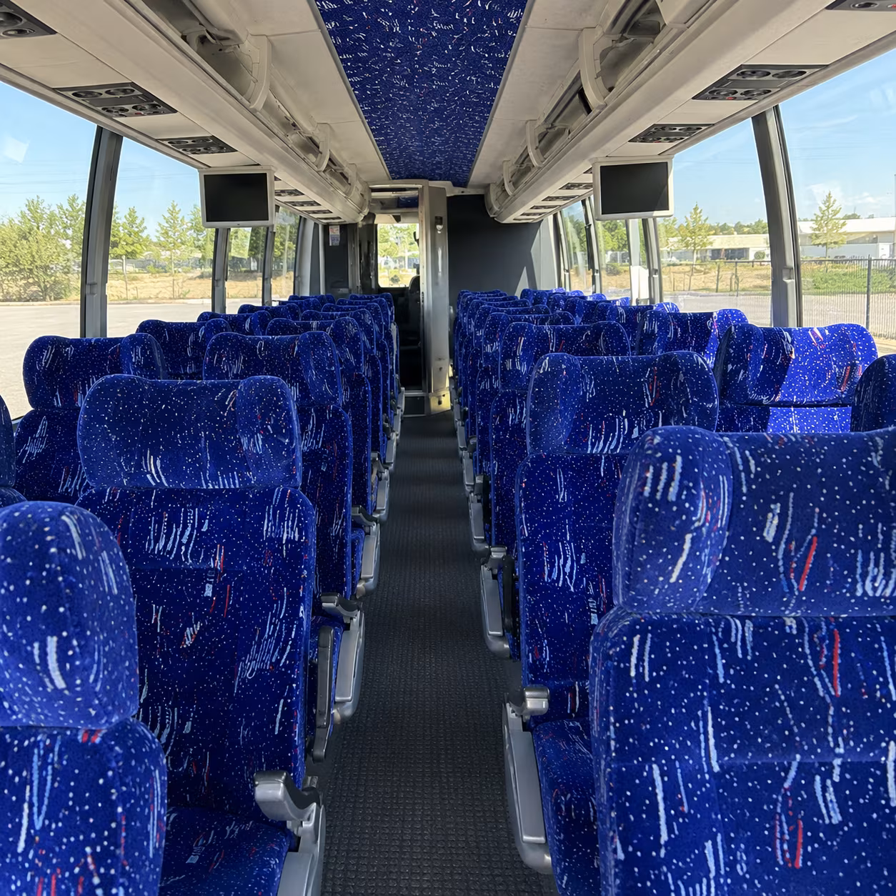 houston 54 passenger charter bus interior