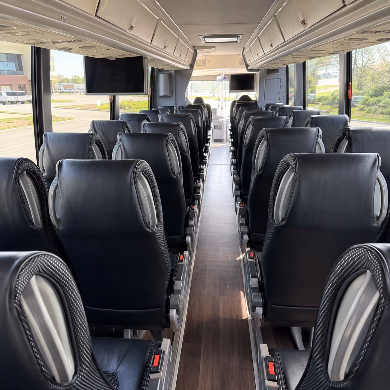 houston 56 passenger charter bus inside