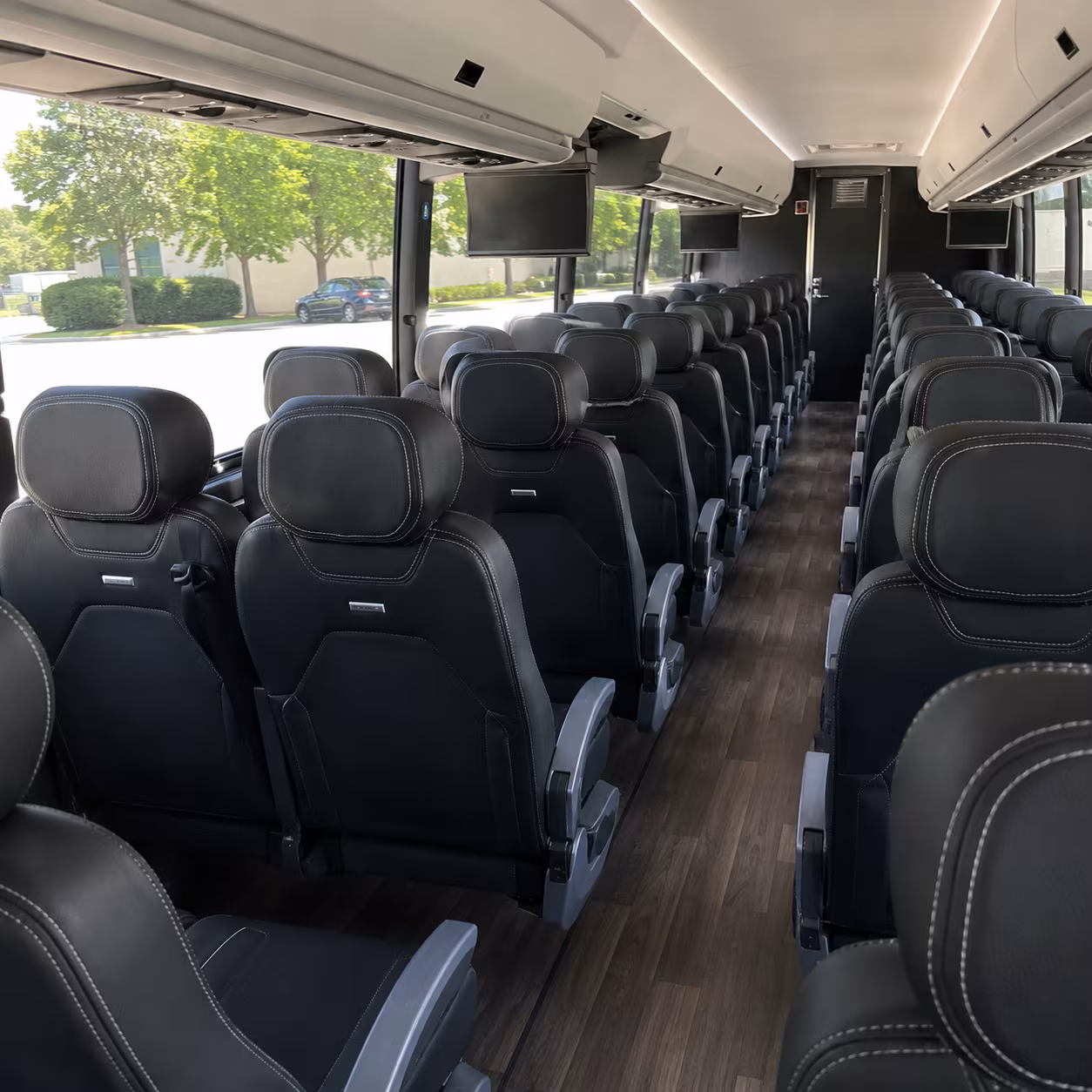 houston 56 passenger charter bus interior