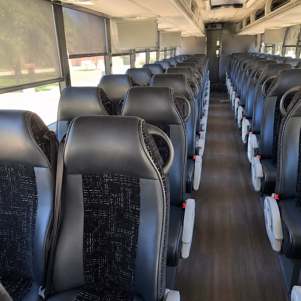 houston charter bus interior